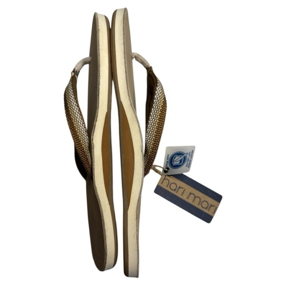 Hari Mari Scouts Leather Flip Flops Sandals 9 NWT - Picture 5 of 7